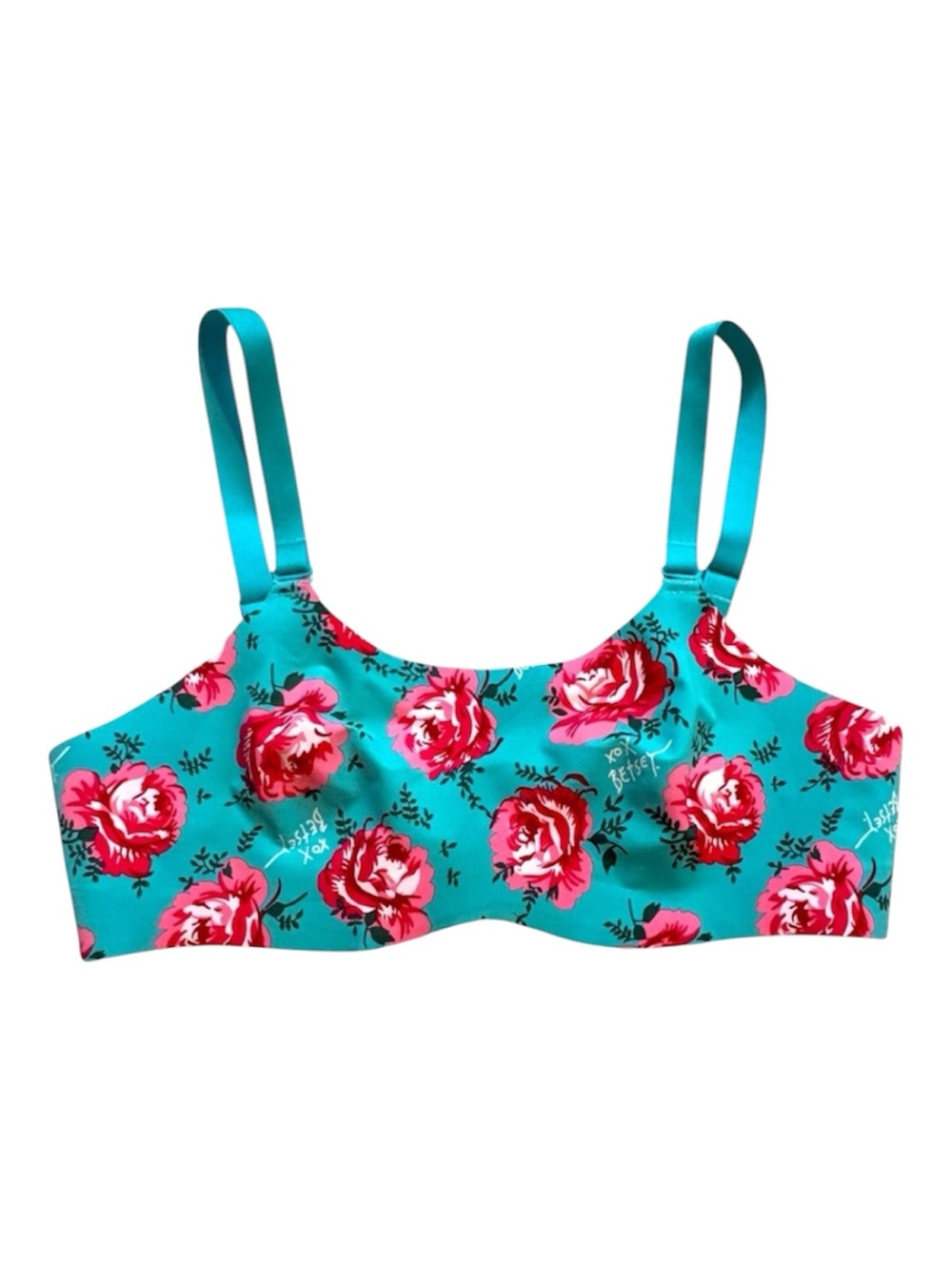 Betsey Johnson x Knix Floral Roses Wingwoman Wireless Contour Bra Size Small